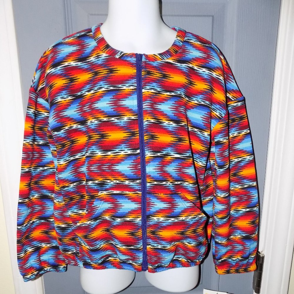 LuLaRoe Monroe Tribal Print Jacket Size 8 Girl's